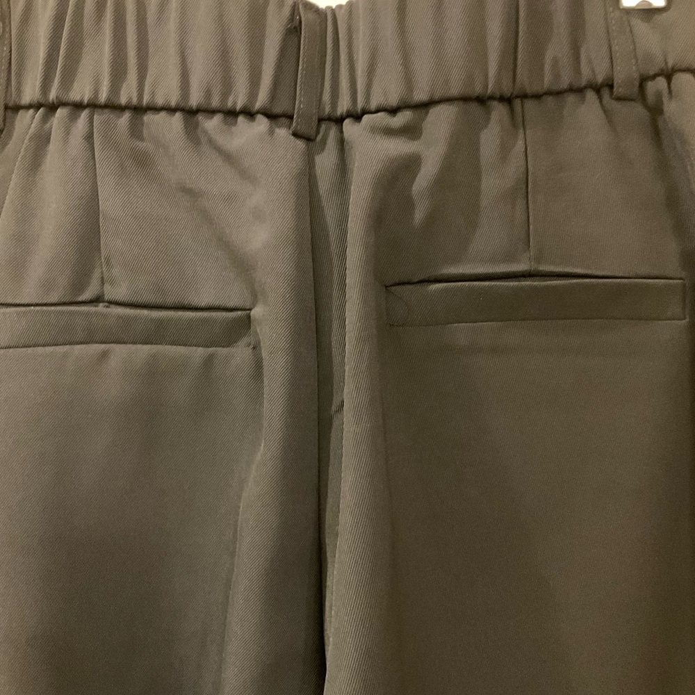 High Waist Pants, Pleated Front, Full Leg, Back Elastic Waist, Belt Loops, Sz S - Picture 9 of 11